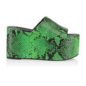 Simon Miller Embossed-Snake Platform Sandals